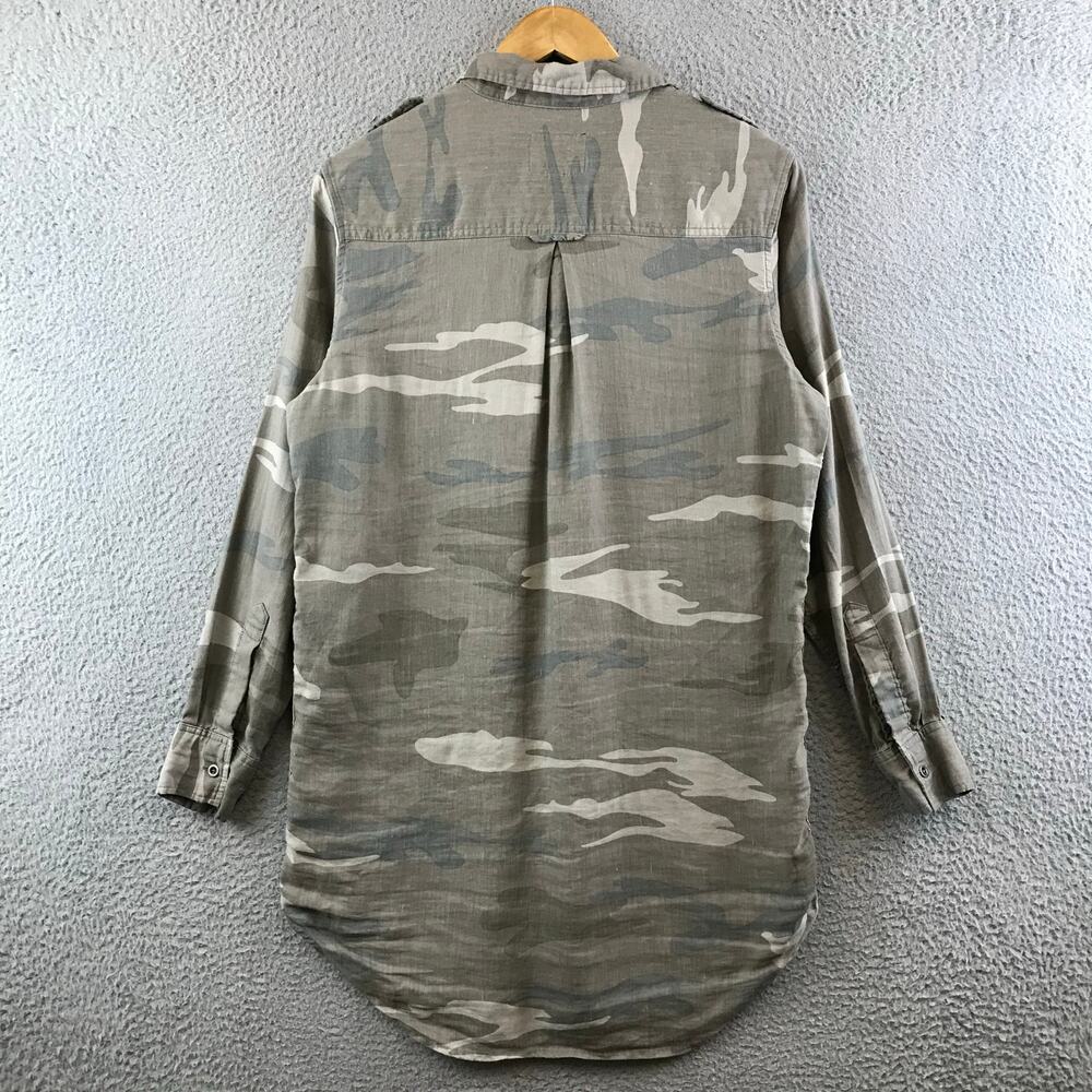 Rails Camo Linen Blend Long Sleeve Button Down Sh… - image 2